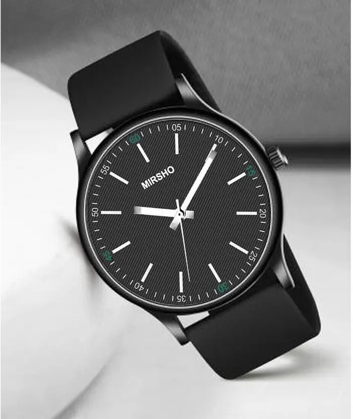 MIR055-BLACK Softest Silicone Strap Black Analog Watch - For Men FOR MEN WATCH